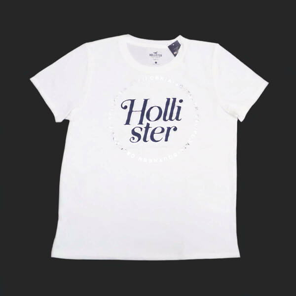 ★SALE★Hollister/ホリスター★メタリックプリントTシャツ (White/L)