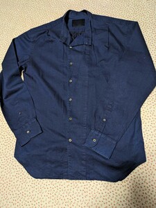 UMIT BENAN ウミットベナン バンドカラーシャツ 48 ダブル シャツジャケット イタリア製 