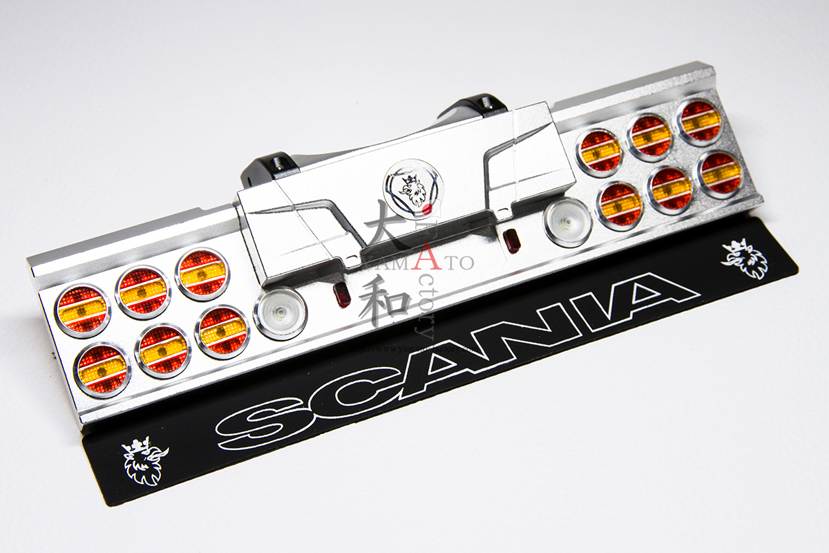 即納】タミヤ1/14 SCANIA R620用 アルミLEDパイプバンパー