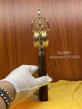 「密教法具 寺院用仏具」錫杖 真鍮製磨き仕上げ 23cm_画像3