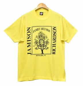 90's【USA製】ビンテージ【スクリーンスターズ】【黄色】【Family Reunion】【Tシャツ】【サイズL】CG2309-3-CH01