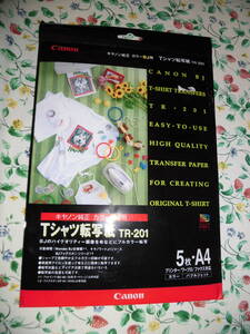 Canon Tシャツ転写紙　TR-201 A4　５枚