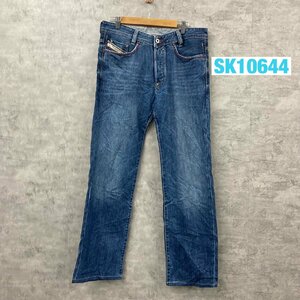 DIESEL Industry BASIC JEANS イタリア製 ブルー ボタンフライ デニムジーンズパンツ W32L34 実寸W32in USA 海外輸入 古着 SK10644