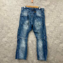 G-STAR RAW ブルー ストレート ボタンフライ デニムジーンズパンツ 36 実寸W36in 5763905089 USA 海外輸入 古着 SK10660_画像2