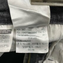 Levi's512TM ブラック ジップフライ デニムジーンズパンツ W36L32 実寸W37in 赤タブ 28833-0060 USA 海外輸入 古着 LK10491_画像10