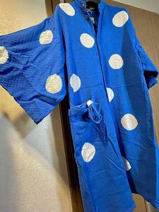 sousou cotton knitted One-piece yukata kimono polka dot Kyoto saw saw length feather woven feather woven summer festival 