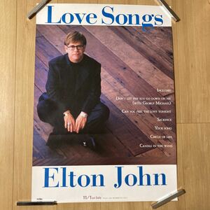Eliton John B2サイズポスター 告知ポスター LoveSongs 90年代ポスター ベストソング ポップ ロック 