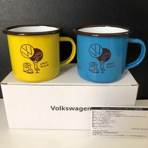  unused *Volkswagen horn low mug 2 point set Volkswagen original Novelty * not for sale 
