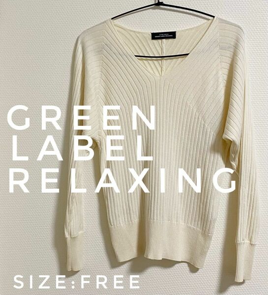 GREENLABELRELAXING ニット Vネックカットソー トップス