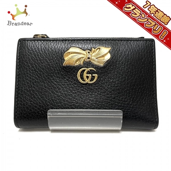 2023年最新】ヤフオク! -グッチ 2つ折り財布 黒 レザー gucciの中古品