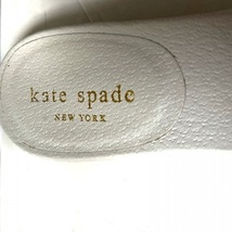 ケイトスペード Kate spade ビーチサンダル 6C - レザー×金属素材 白×ゴールド レディース アウトソール張替済 靴_画像5