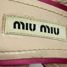 ミュウミュウ miumiu サンダル 35 1/2 - サテン ピンク レディース 靴_画像5