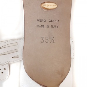 セルジオロッシ sergio rossi サンダル 35 1/2 - レザー 白 レディース パンチング/アウトソール張替済 靴の画像6