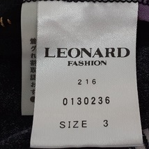 レオナール LEONARD サイズ3 L - 黒×ピンク×マルチ レディース ノースリーブ/ひざ丈/ボーダー/花柄 美品 ワンピース_画像5