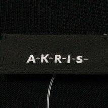 アクリス AKRIS 半袖カットソー サイズI 38 - 黒×ベージュ レディース ストライプ トップス_画像3