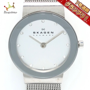 SKAGEN(スカーゲン) 腕時計 - 358SSSD レディース ラインストーン シルバー