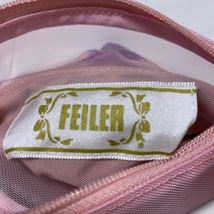 フェイラー FEILER - パイル×ナイロン ライトグレー×ライトピンク×マルチ 花柄/メッシュ 美品 ポーチ_画像5