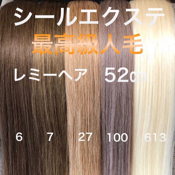 シールエクステ 最高級人毛 レミーヘア ロングストレート