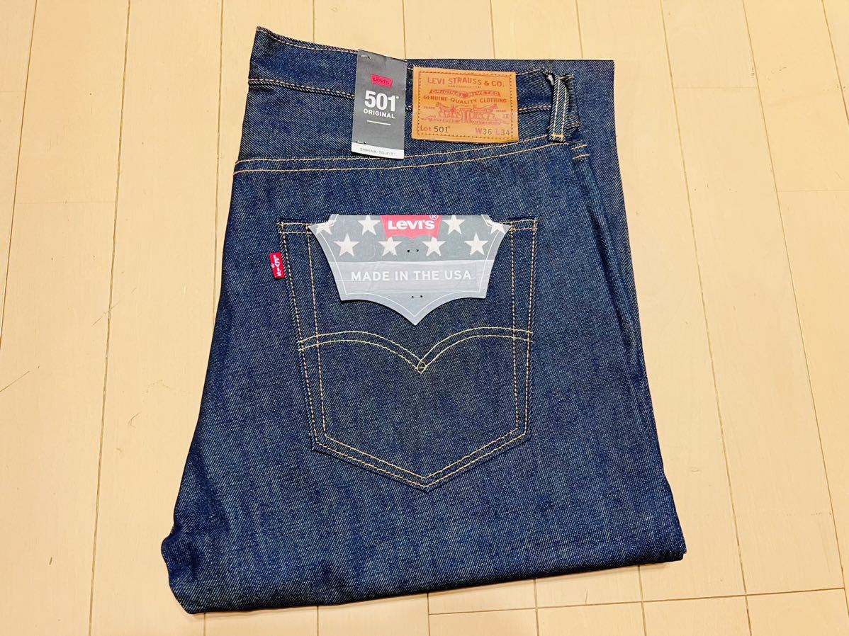 501未使用品 W36 リーバイス Levi''s 米国製 赤耳 革パッチ 00501-2546