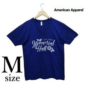 ［USED］Tシャツ American Apparel 青色 M 203-0049