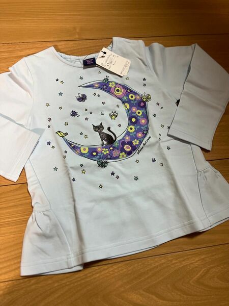 新品　アナスイミニ 120cm 長袖Tシャツ　ロンT トレーナー　チュニック トップス　女の子　キッズ　水色