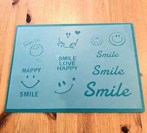 No.197 stencil сиденье Nico Chan Mark .. Chan Mark Smile смайлик * *SMILE рукописный текст . способ happy happy