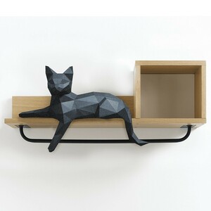  solid puzzle .. cat kit interior paper construction toy puzzle solid 3D model paper model intellectual training paper craft animal ornament wall surface decoration 