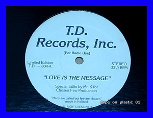 MFSB / The Chi-Lites / Love Is The Message / My First Mistake/Special Edits By Mr. K/5点以上で送料無料、10点以上で10%割引!!!/12'