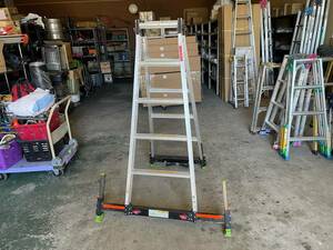  direct . receipt limitation Hyogo prefecture Kakogawa city [ used operation goods ]nakao Dan .NT NT-180 outrigger solid type four legs flexible ladder combined use stepladder receipt correspondence 