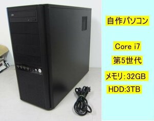 【通電確認のみ】★自作パソコン★デスクトップ パソコン★Intel Core i7-5930K★RAM 32GB★HDD 3TB★a1236