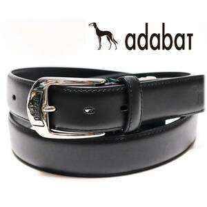 《adabat アダバット》新品 牛革 レザーベルト 103cmまで対応 サイズ調整可 ビジネス プレゼント 黒 A8489