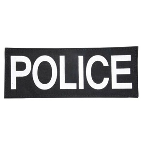 FIRST SPEAR ワッペン POLICE シルク印刷 LE装備 ベルクロ [ ブラック / 大 ] ファーストスピア 警察