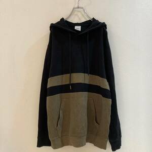 ZARA/ザラ プルオーバーパーカー ブラック カーキ メンズ L