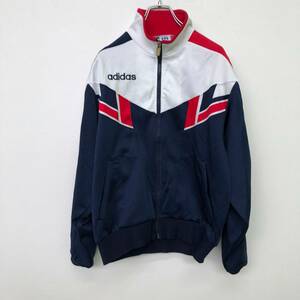 ADIDAS/アディダス ジャージ パーカー サッカー ネイビー ホワイト レッド メンズ L