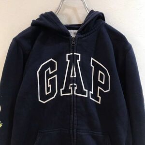 ビッグロゴ★GAP/ギャップ パーカー ネイビー 紺 キッズ L