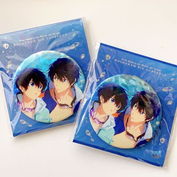 Free 七瀬遙 ビッグ缶バッジ 2点