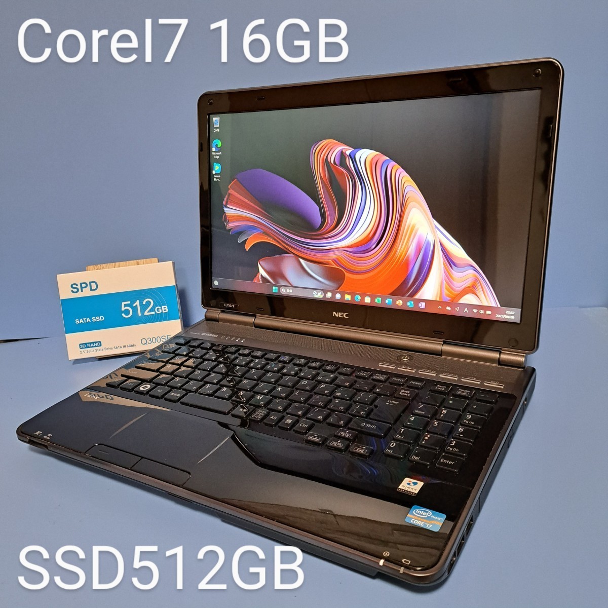 ☆最強CoreI7☆メモリ16GB☆新品SSD512GB NEC/LL750/Eクリスタル