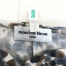 RENATTO BENE ルナットベネ 総柄 ジャージー ストレッチ ドレス ワンピース T3(XL相当) フランス製 半袖 LL 2L ゆったり 大きい 女性用_画像3