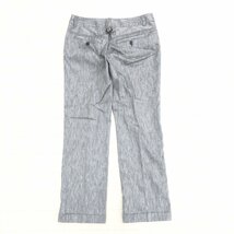 B&Y UNITED ARROWS ユナイテッドアローズ 麻 リネン クロップドパンツ M w72 グレー 日本製 スラックス 国内正規品 レディース_画像2