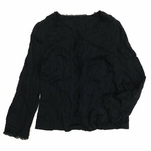 Ballsey ボールジィ コットン サマー ジャケット 38(M) 黒 ブラック 八分袖 羽織り 国内正規品 レディース 女性用 トゥモローランド