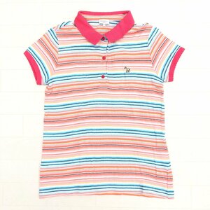 Paul Smith JUNIOR Paul Smith Logo вышивка мульти- полоса рубашка-поло 14A(150-160) трикотаж с коротким рукавом футболка внутренний стандартный товар Kids девочка 