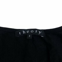 Theory セオリー パフスリーブ ストレッチ カットソー S 黒 ブラック 日本製 半袖 Tシャツ 国内正規品 レディース 女性用_画像3