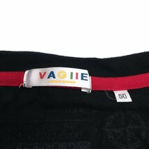 VAGIIE バジエ 恐竜 刺繍 Tシャツ 50(XL) 黒 ブラック 半袖 ダイナソー 日本製 特大 大きいサイズ 2L LL 国内正規品 メンズ 紳士_画像3