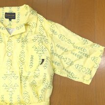 niko and...×PENDLETON ニコアンド ペンドルトン 総柄 シャツ ワンピース M ライトイエロー 半袖 チュニック 国内正規品 レディース_画像6