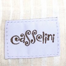 ●美品 Casselini キャセリーニ フリル切替 巾着 カゴバッグ ブルー×ベージュ ショルダーバッグ トートバッグ レディース 女性用 婦人_画像4