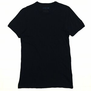 G-STAR RAW ジースター ロゴ刺繍 コットン Tシャツ M 黒 ブラック 半袖 国内正規品 メンズ 紳士