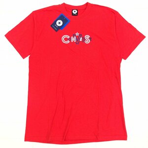 新品 CONVERSE コンバース ロゴプリント Tシャツ M 赤 レッド 半袖 日本製 国内正規品 メンズ 紳士 未使用