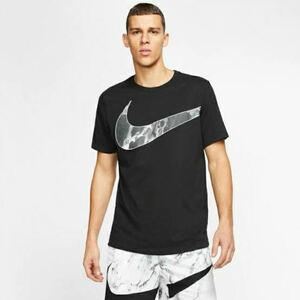 新品NIKEナイキ バスケットボールウェア 半袖Tシャツ 【メンズＬブラック】ユニセックス◎ハイブリッド2 トレーニング　ランニング