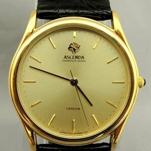 CITIZEN ASCENDA 18K 750 clementia et animus 18金 シチズン アセンダ K18Goldケース 18K尾錠 2731-274512 クオーツ Battery 中古品の画像1