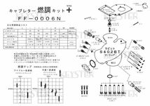 ■ FF-0006N ラビット S402BT ツーリング　キャブレター リペアキット キースター　燃調キット_画像3